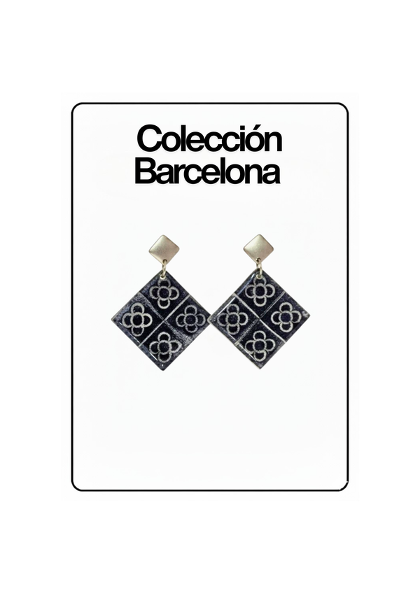 Joyería inspirada en Barcelona arcilla polimérica pieza única