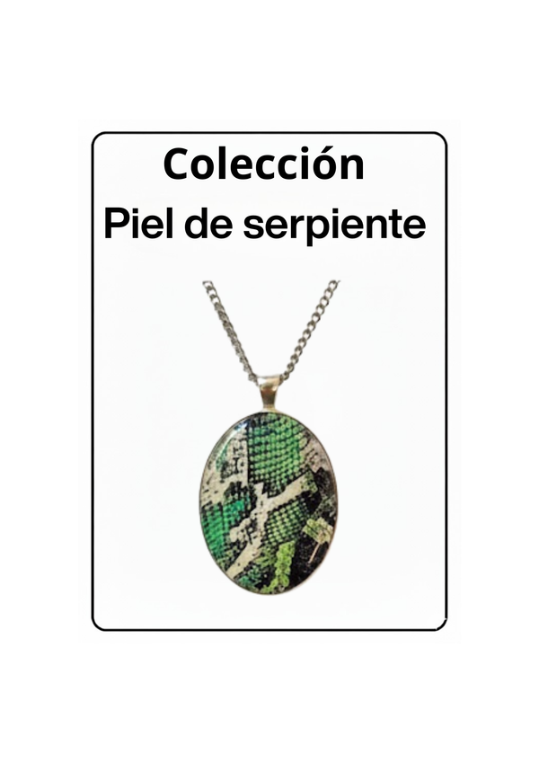 Pendientes textura piel de serpiente arcilla polimérica pieza única