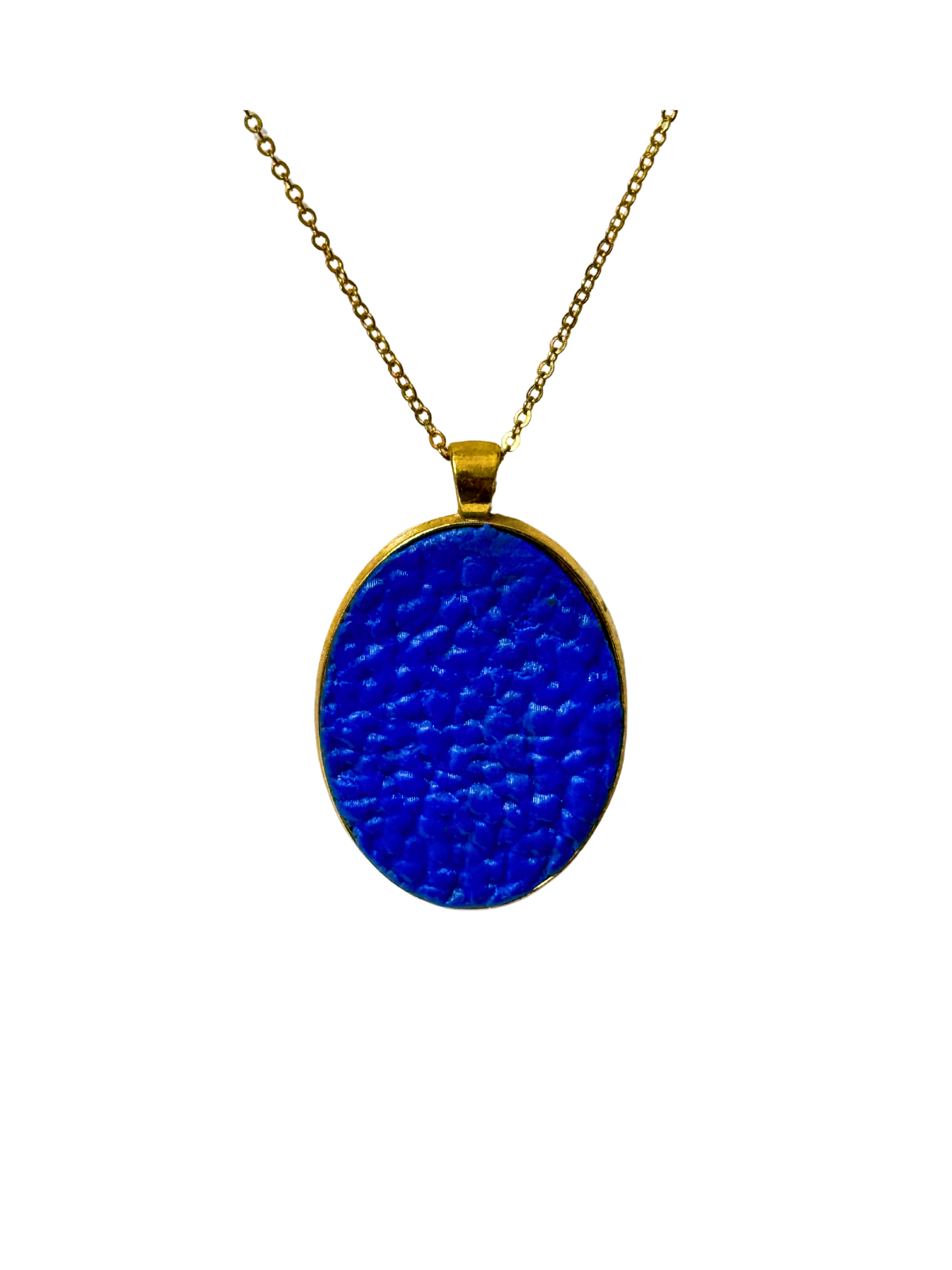 Colgante Ovalado estilo piel