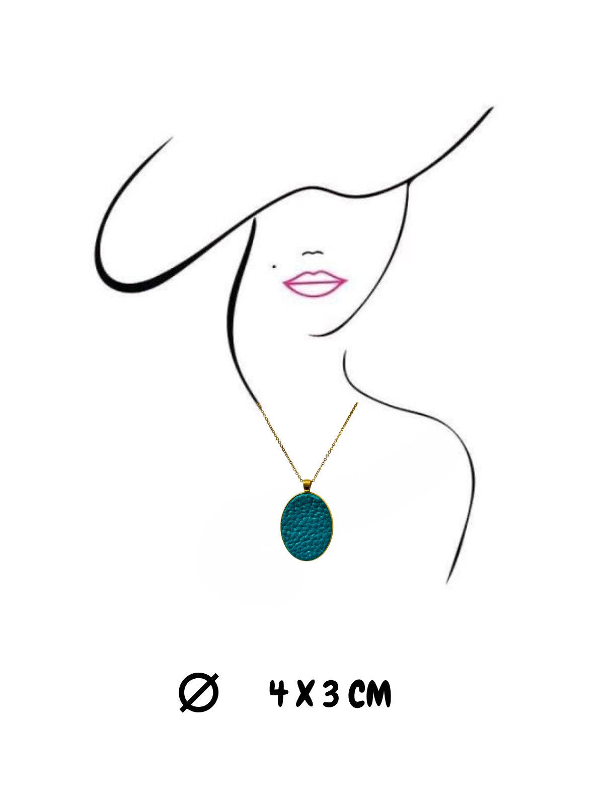 Colgante Ovalado Serpiente