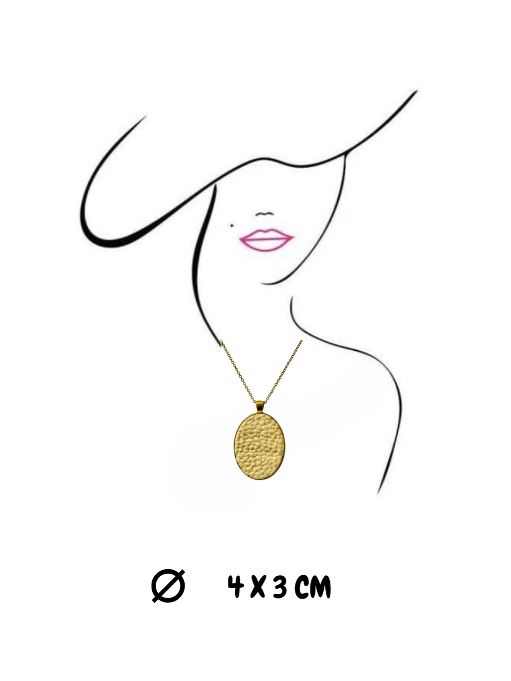 Colgante Ovalado estilo piel