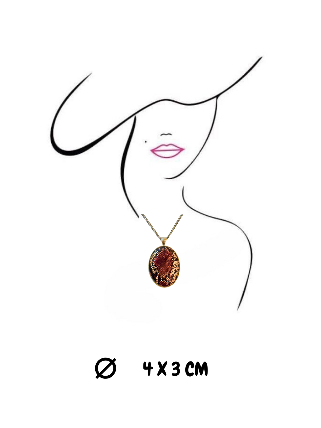 Colgante Ovalado Serpiente