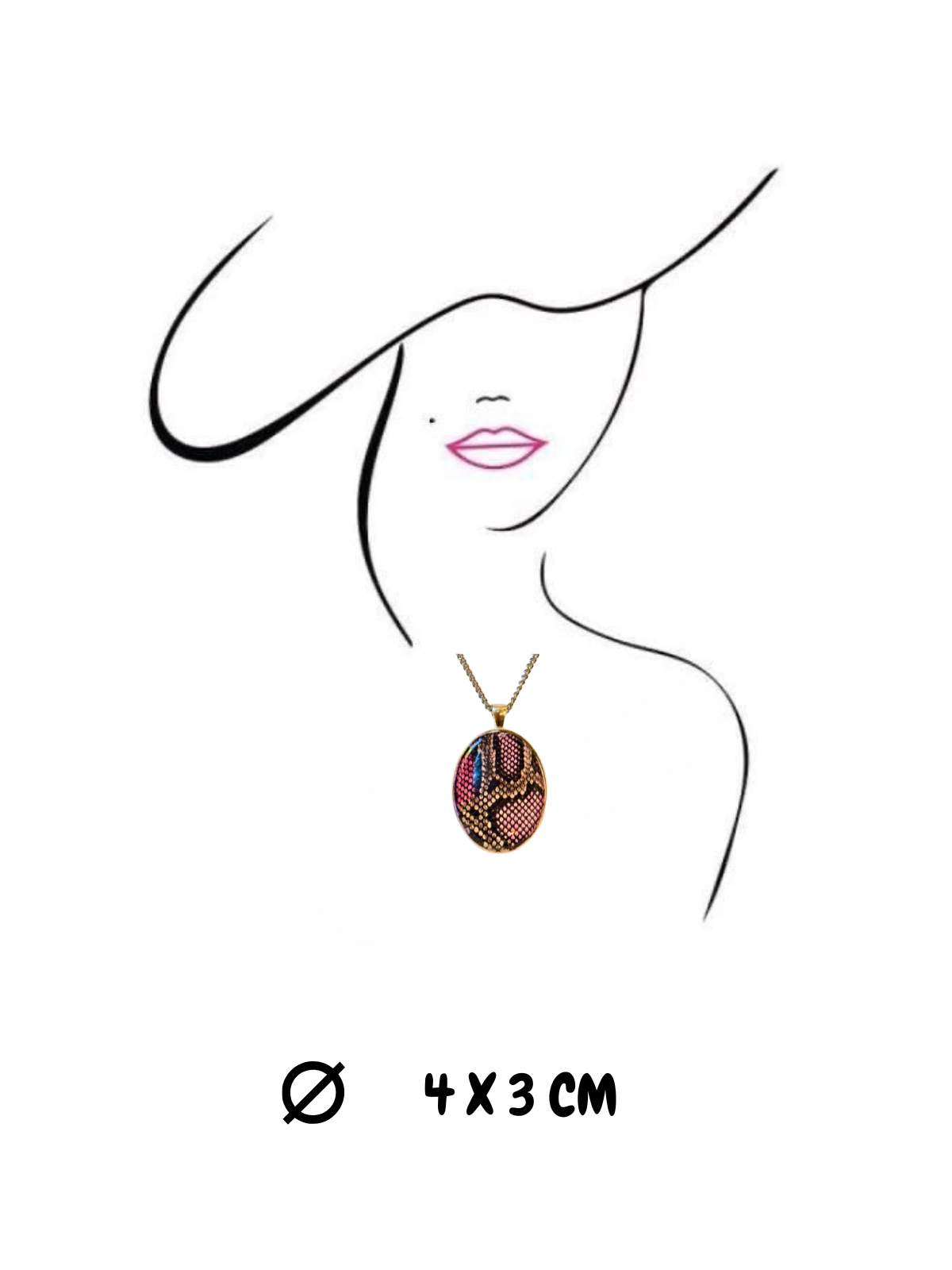 Colgante Ovalado Serpiente