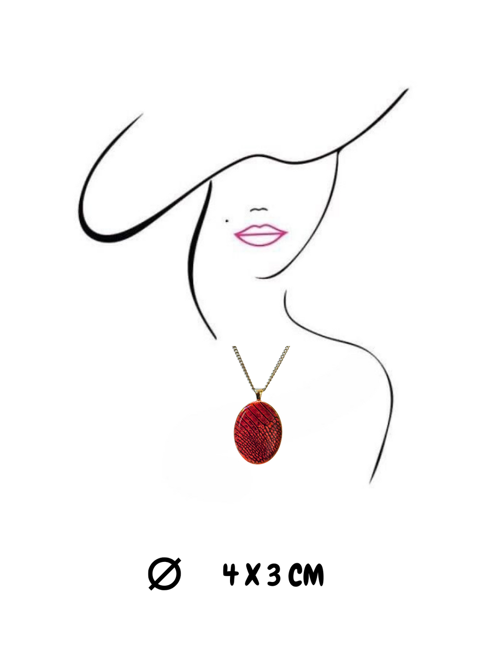 Colgante Ovalado Serpiente