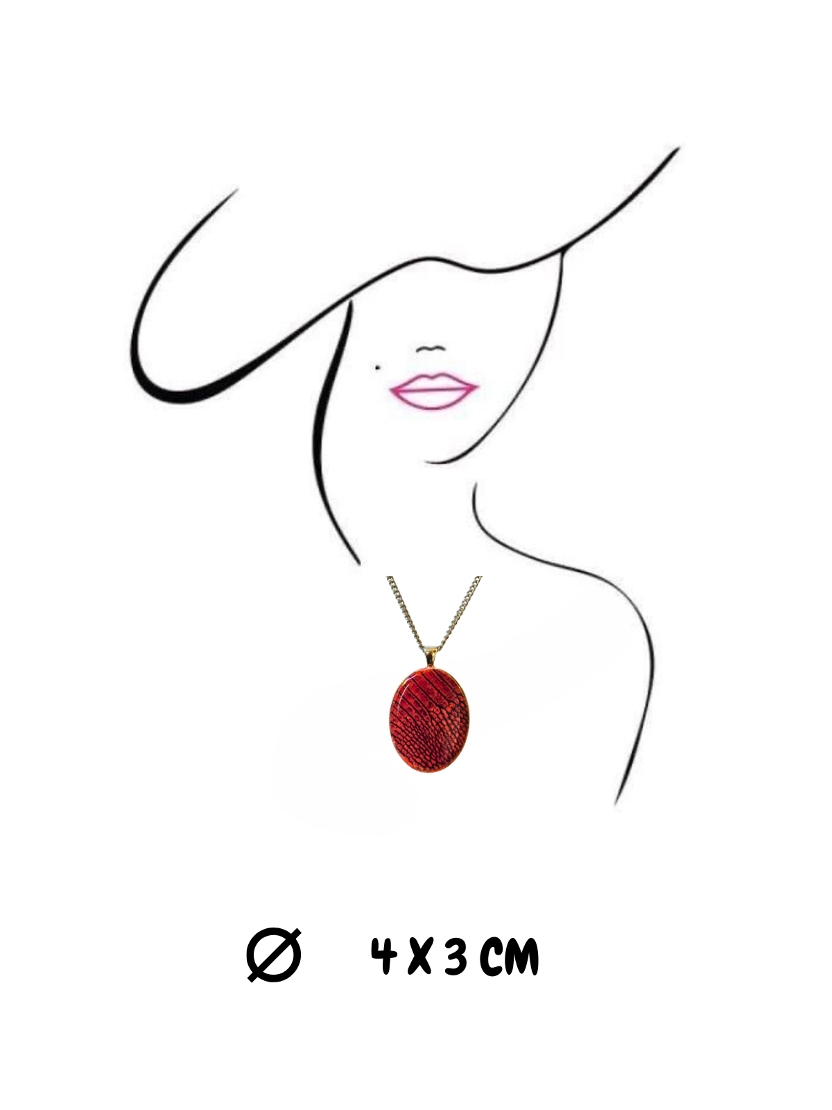 Colgante Ovalado Serpiente