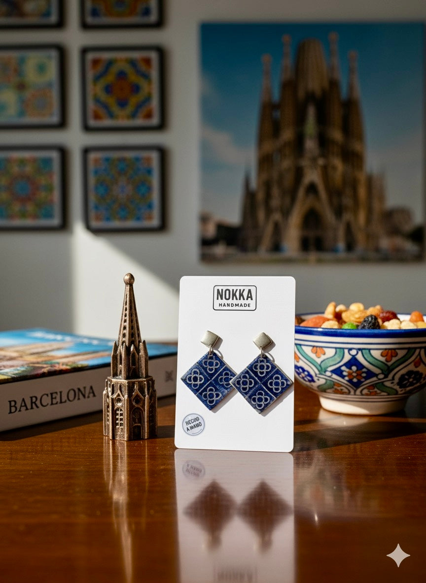 Pendientes Panot Barcelona Cuadrados