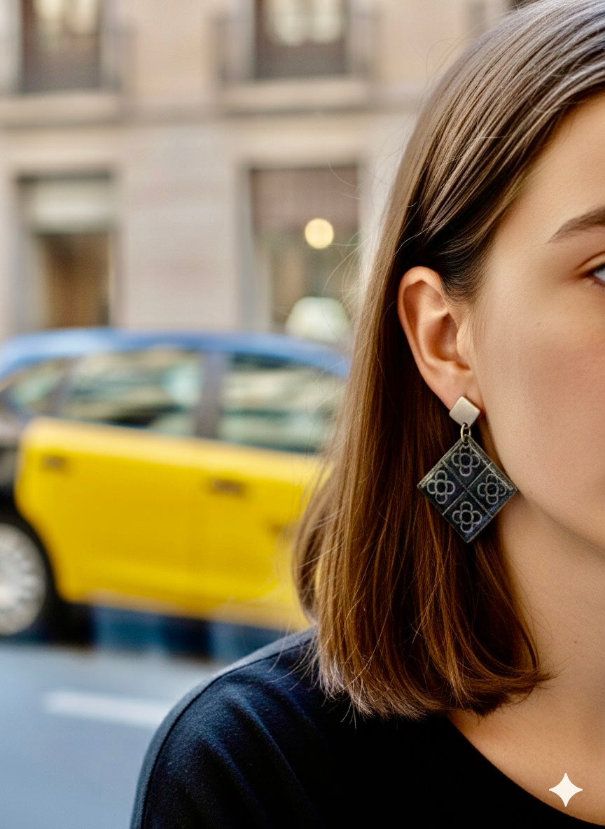 Pendientes Panot Barcelona Cuadrados