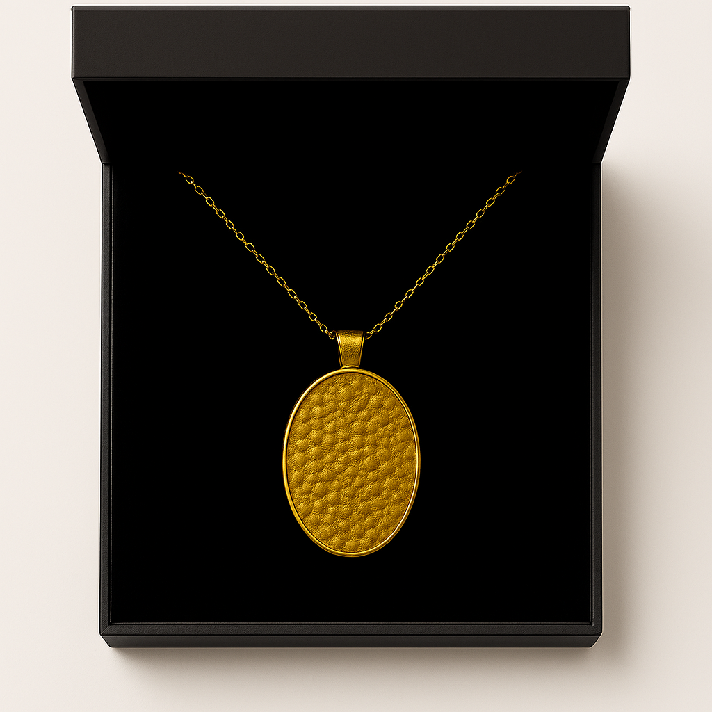 Colgante Ovalado estilo piel
