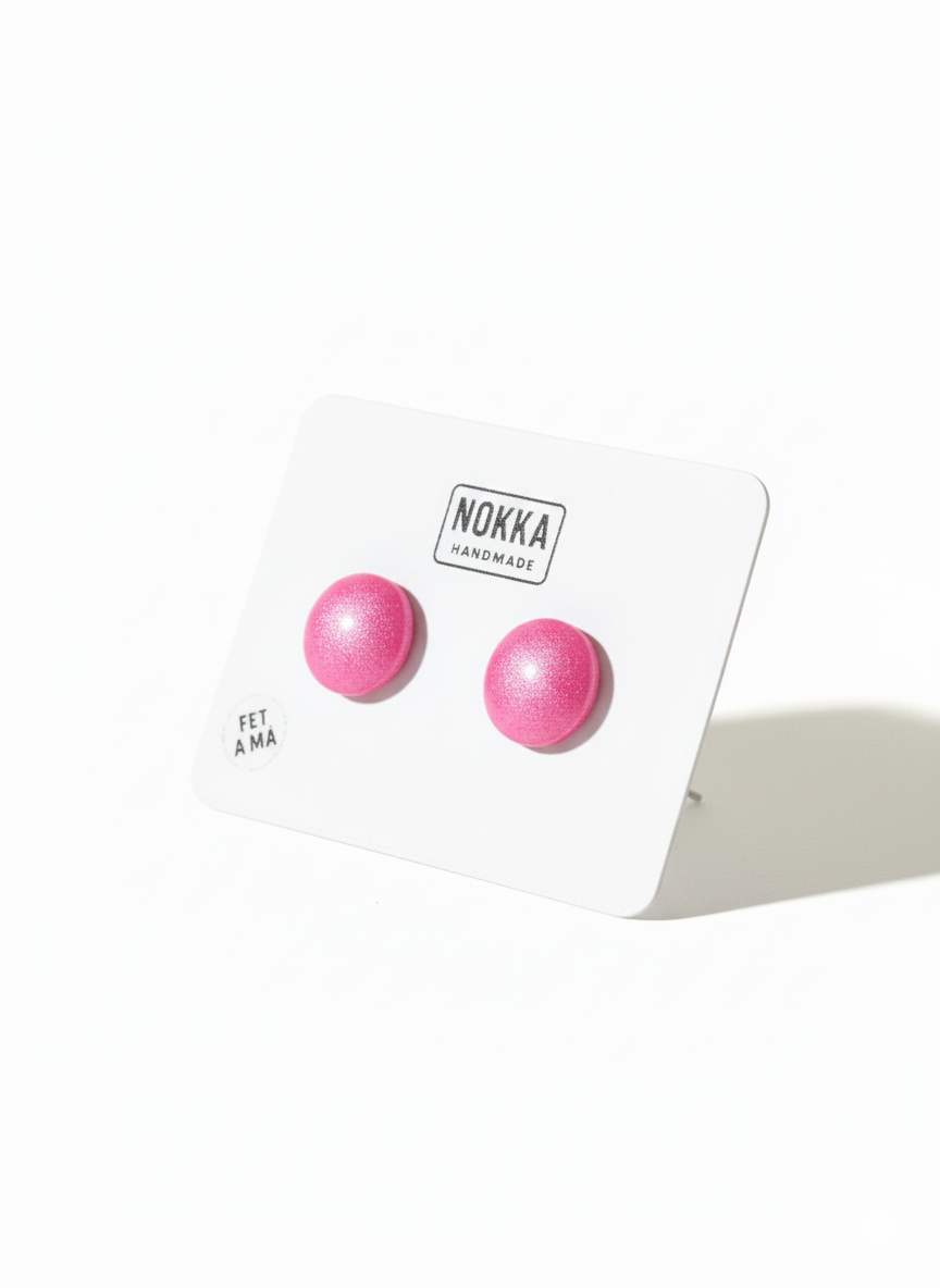 Pendientes botón resina