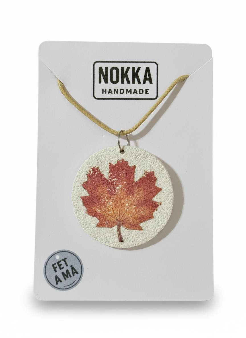 Colgante circular hoja