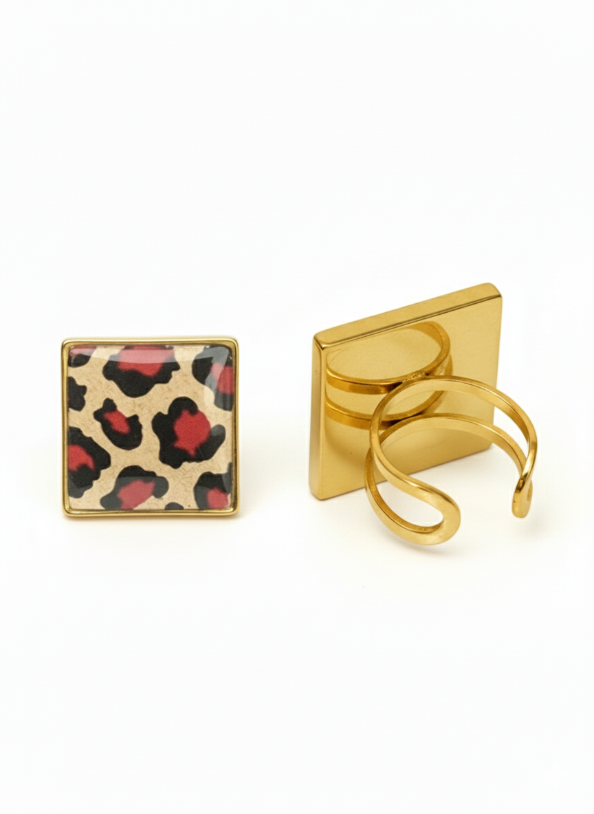 Anillo ajustable animal print