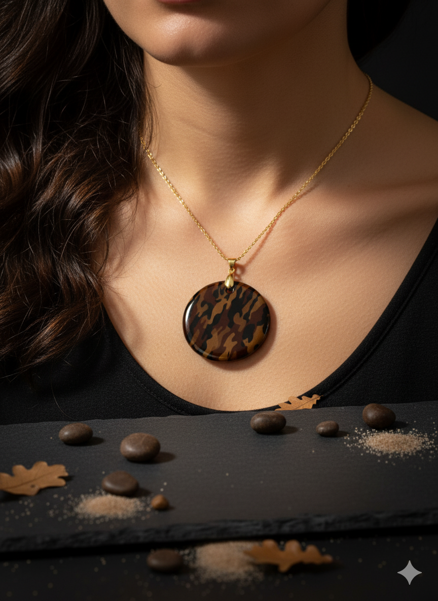 Conjunto estampado estilo madera