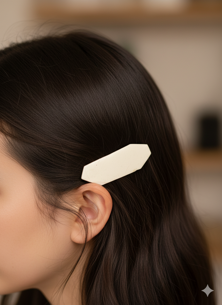 Pinza para el cabello color beige inspiración piel