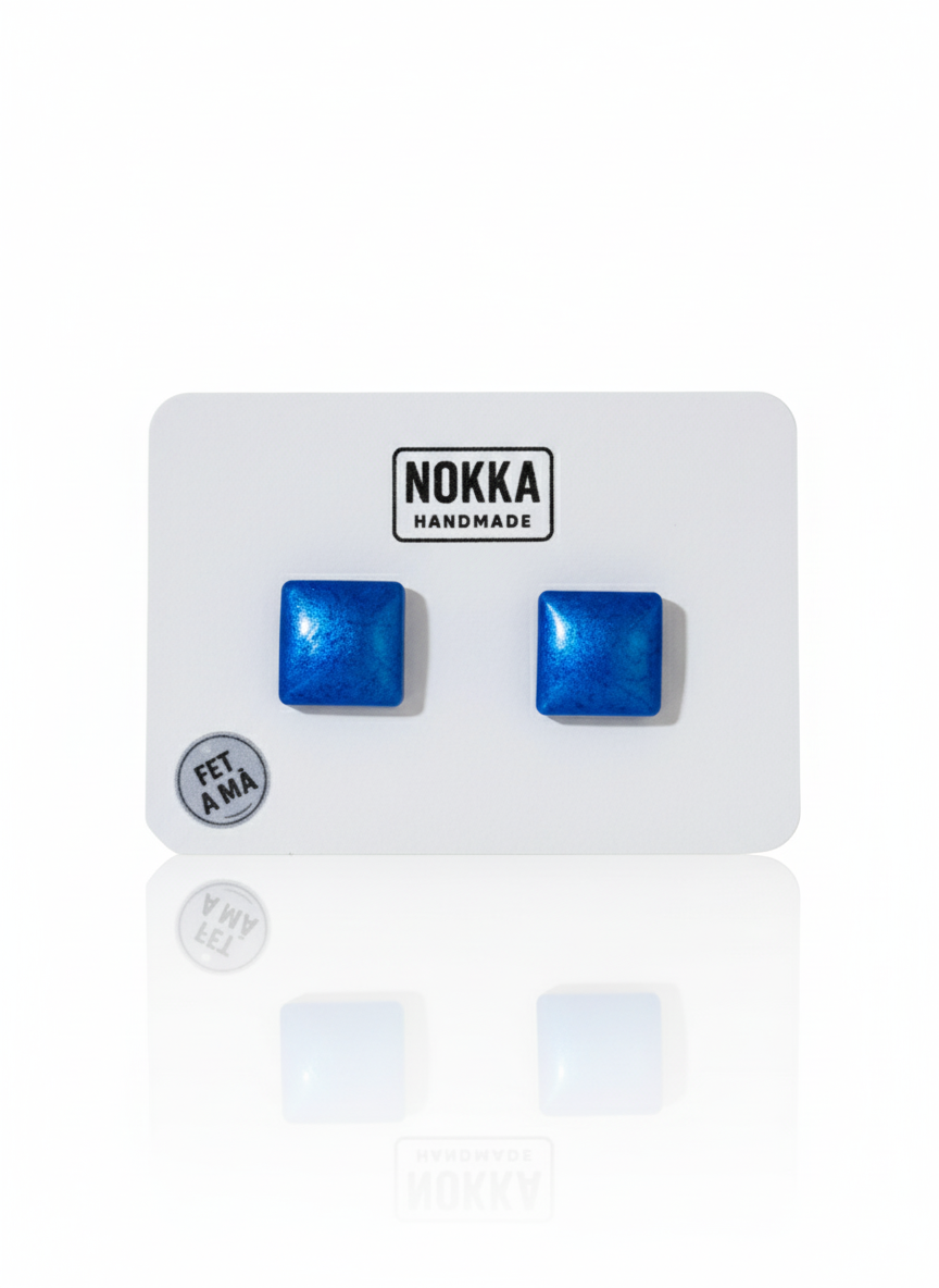 Pendientes botón resina