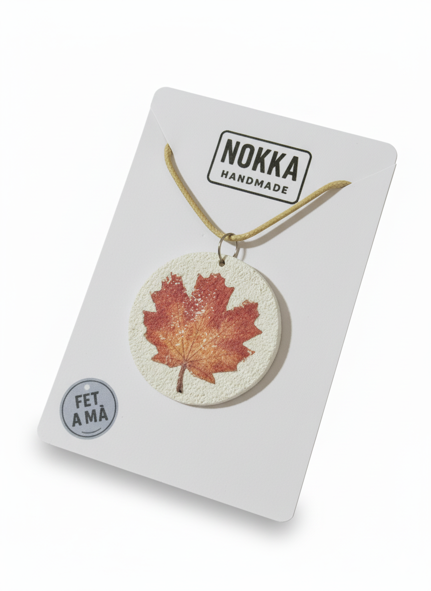 Colgante circular hoja