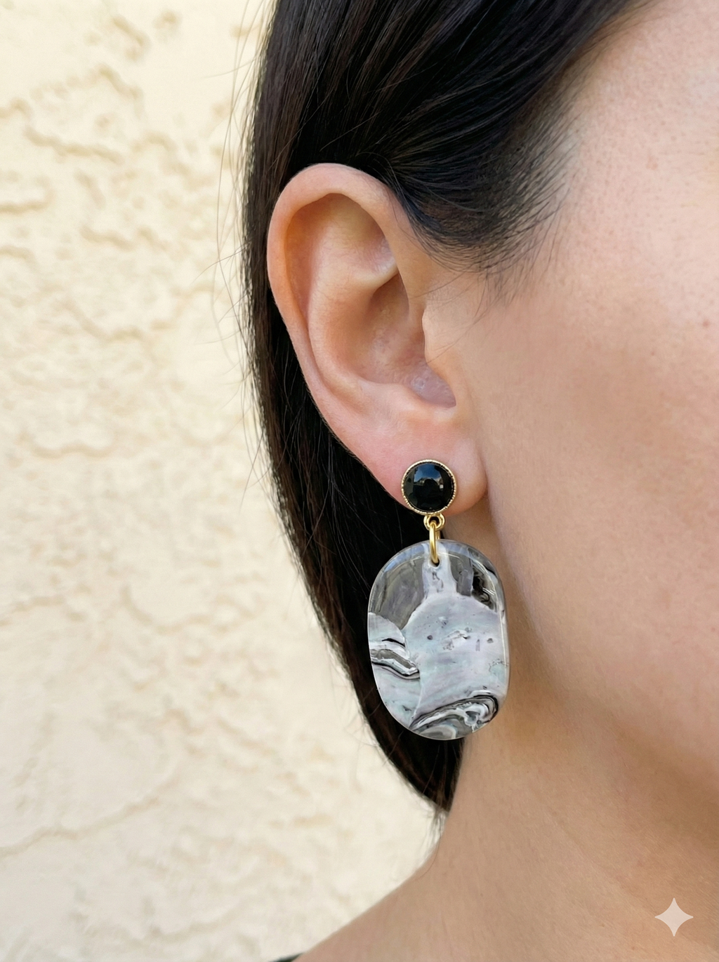 Pendientes arcilla polimerica acabado marmolado