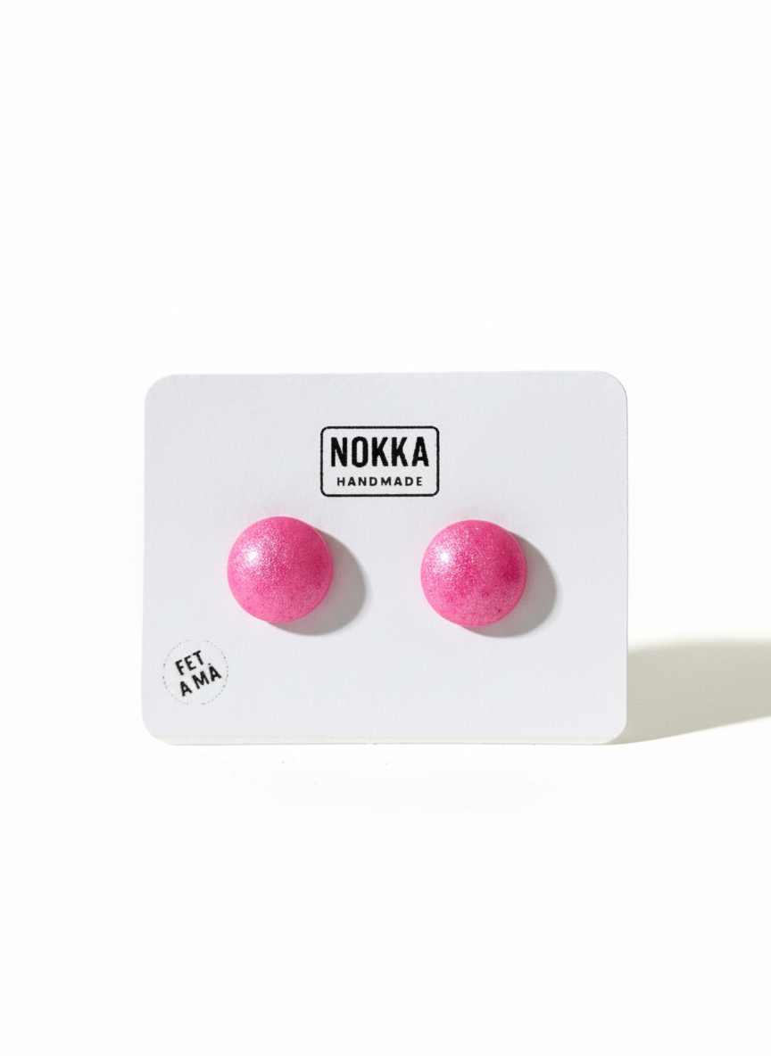 Pendientes botón resina