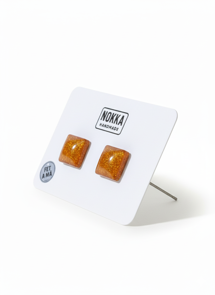 Pendientes botón resina