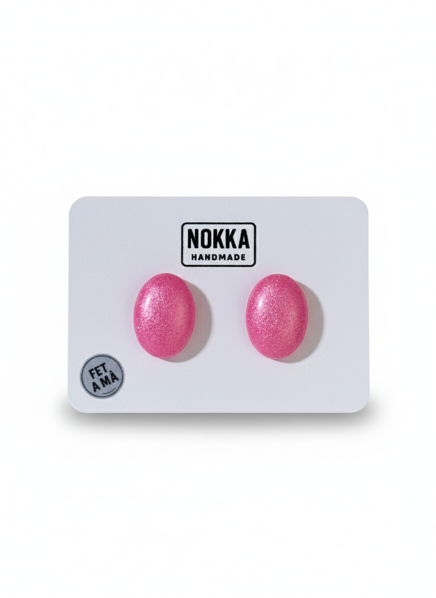 Pendientes botón resina