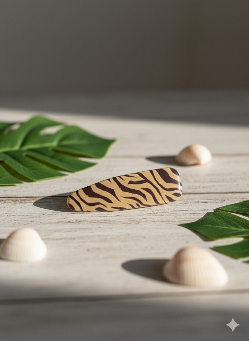 Pinza para el cabello animal  print