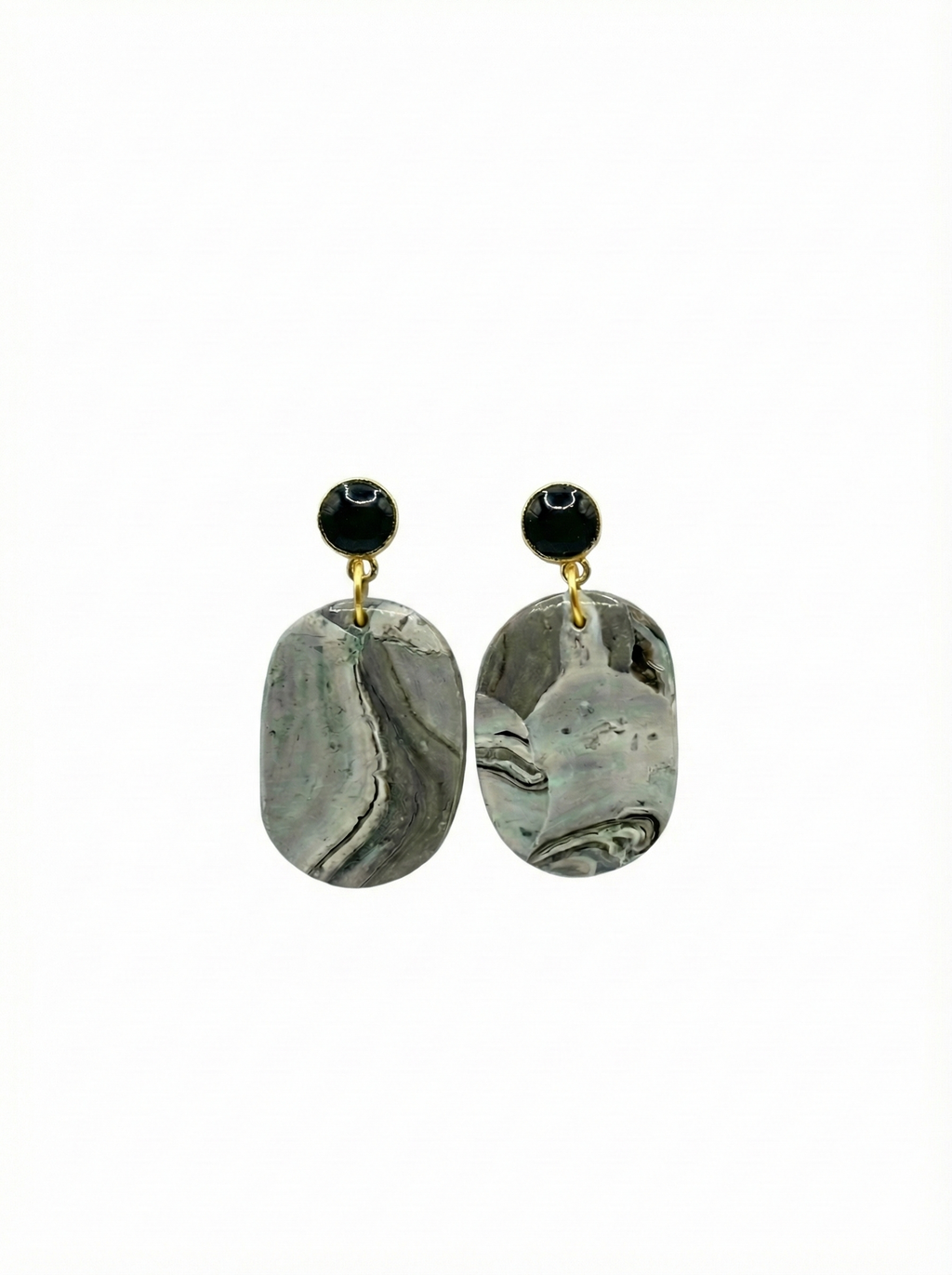 Pendientes arcilla polimerica acabado marmolado
