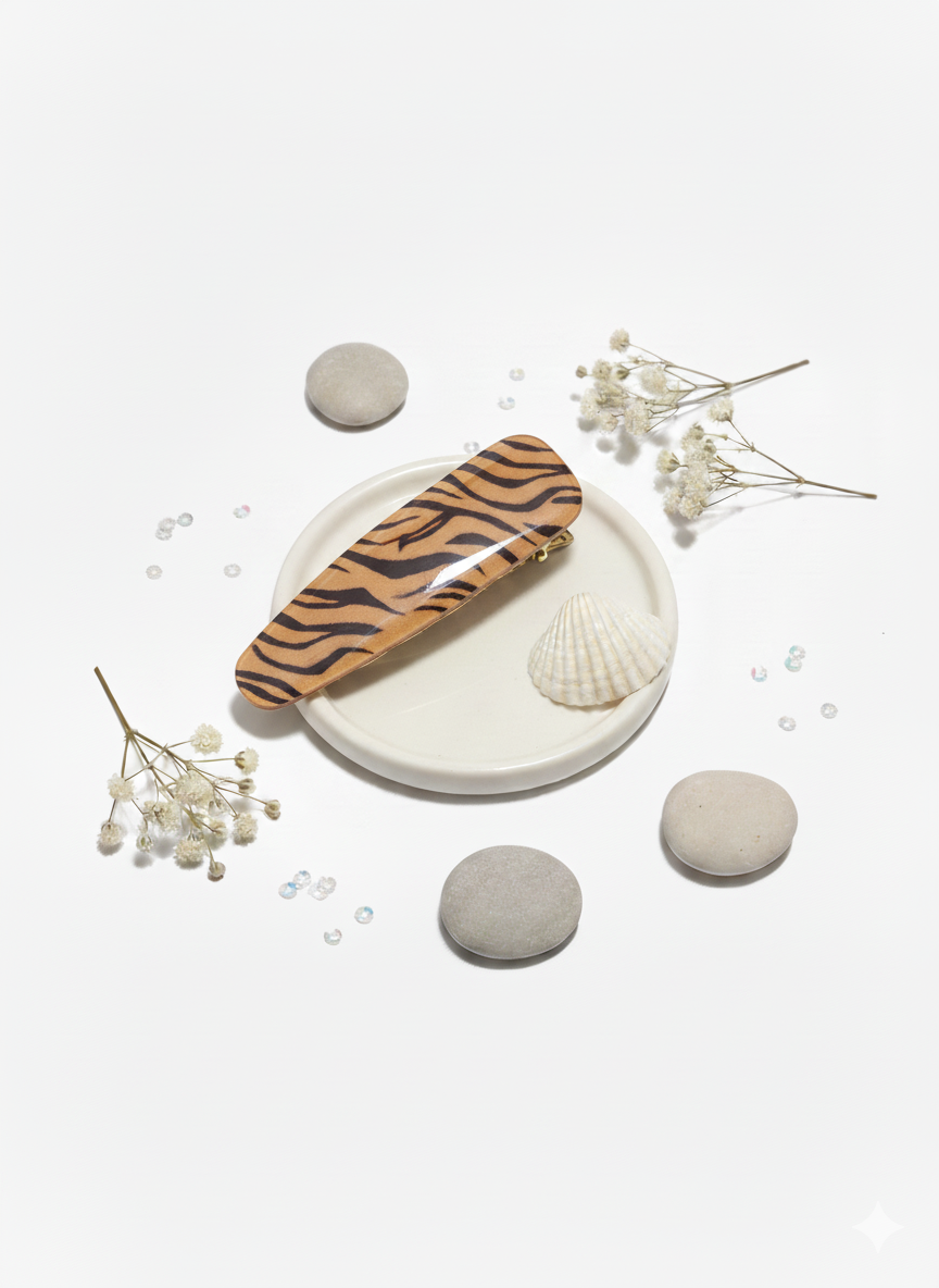 Pinza para el cabello animal  print