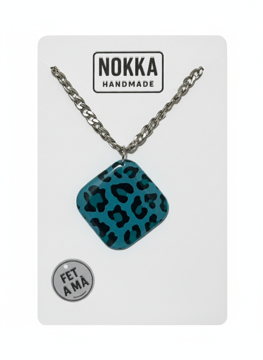 Colgante cuadrado animal print