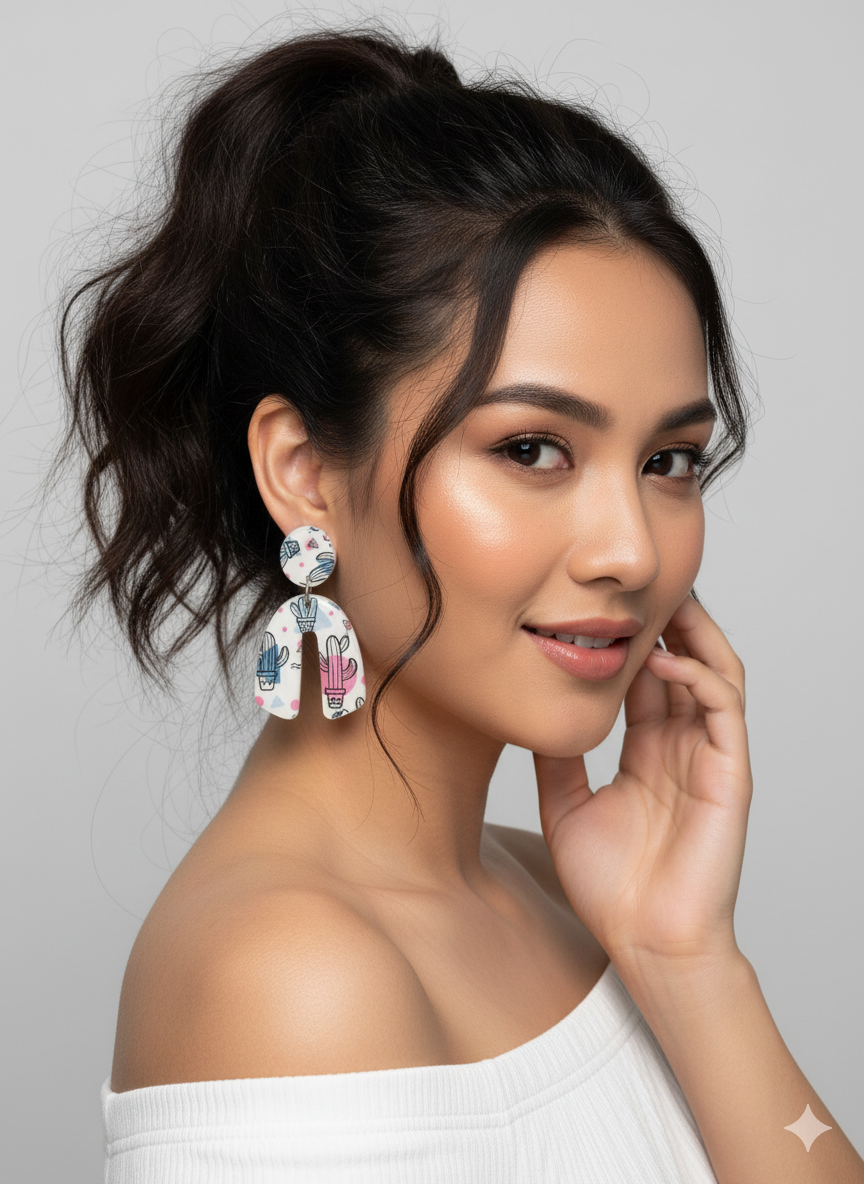 Pendientes estampados herradura