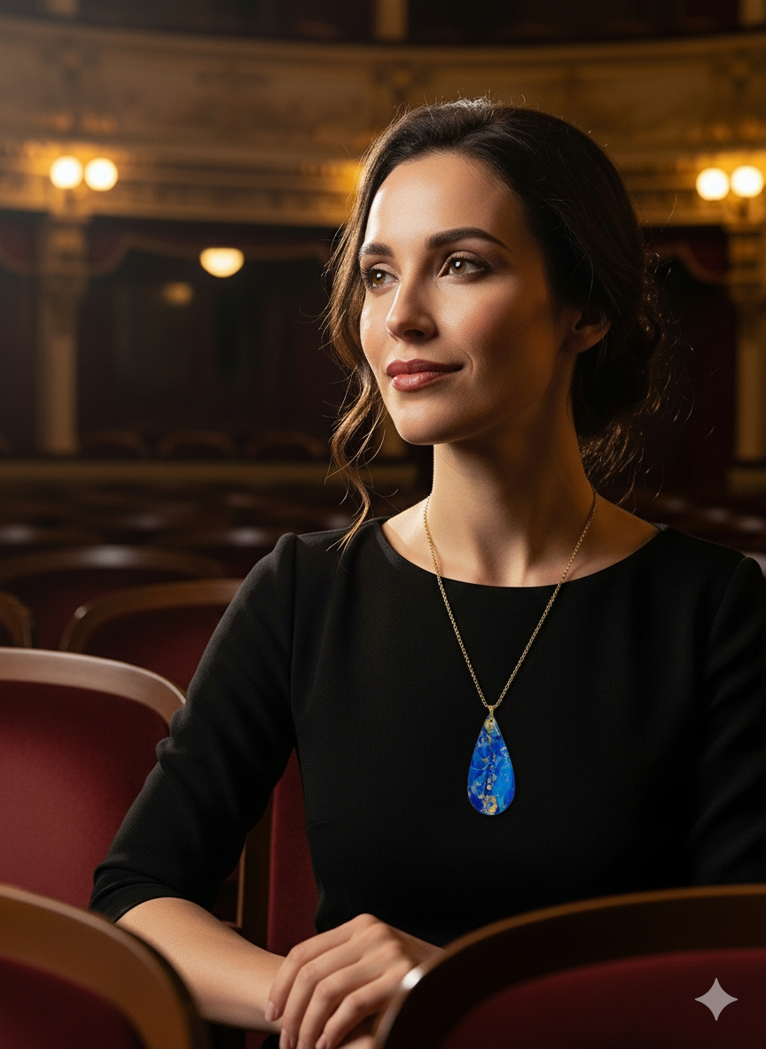 Colgante lagrima colección CELESTE