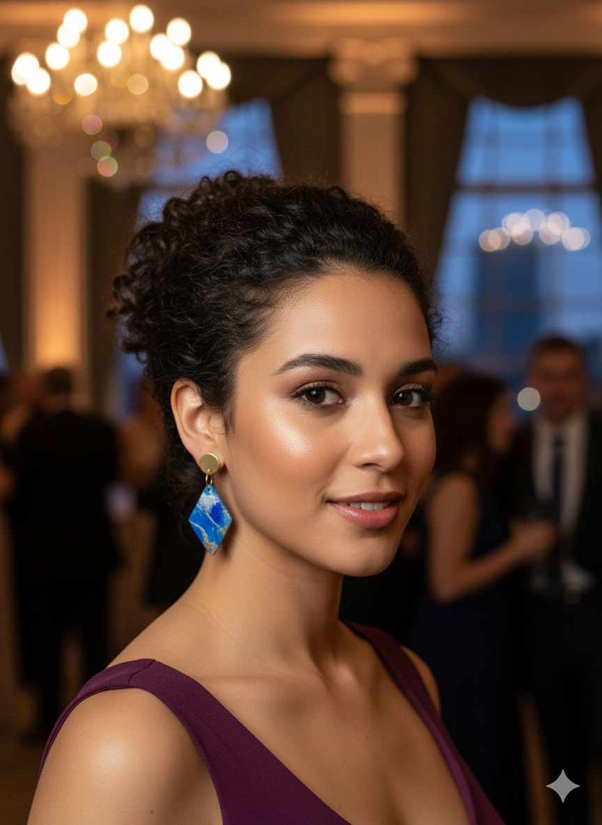 Pendientes rombo colección CELESTE