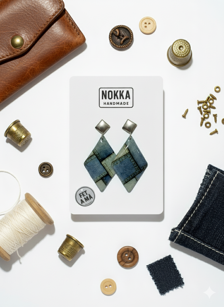 Pendientes rombo vaqueros