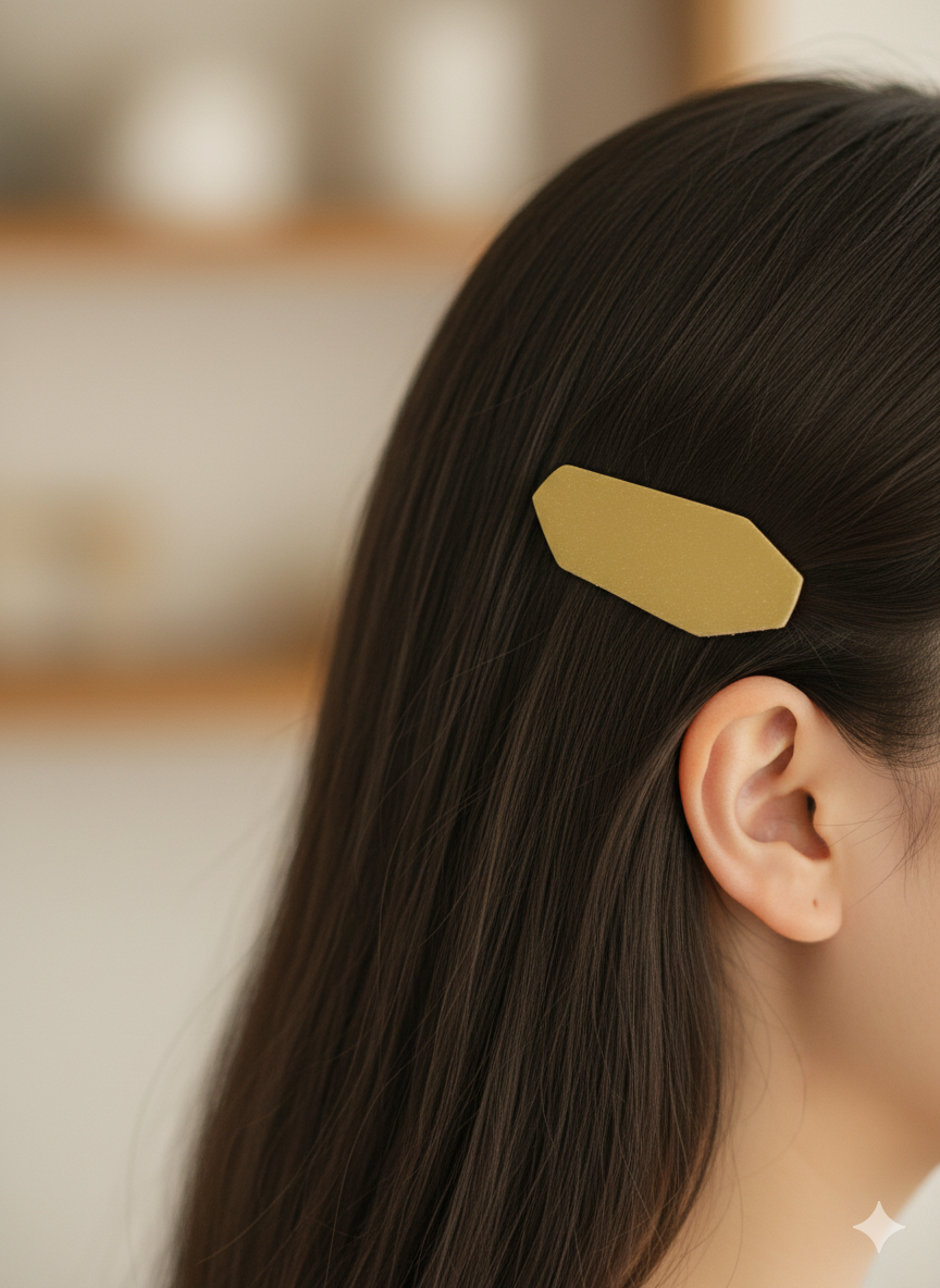 Pinza para el cabello color camel inspiración piel