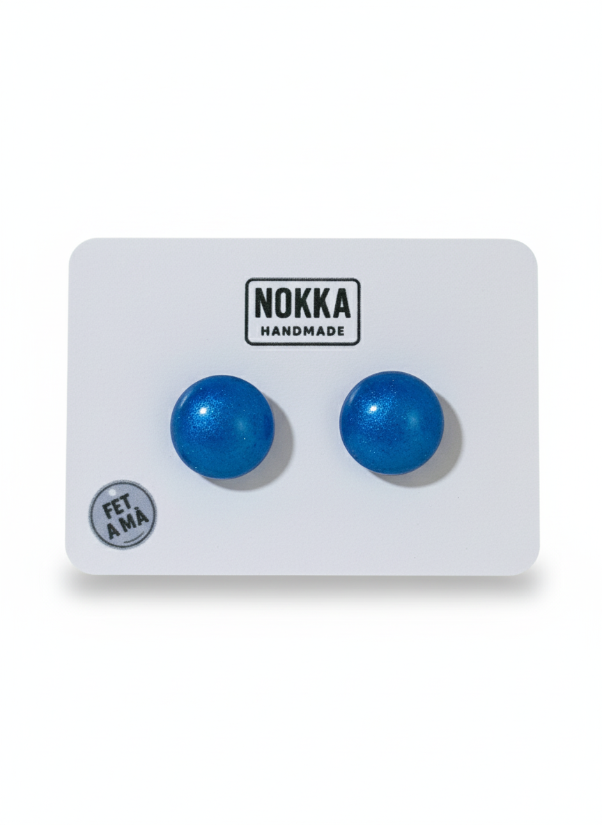 Pendientes botón resina