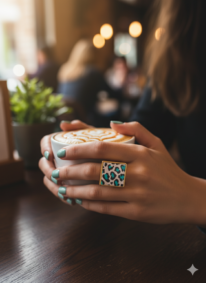 Anillo ajustable animal print