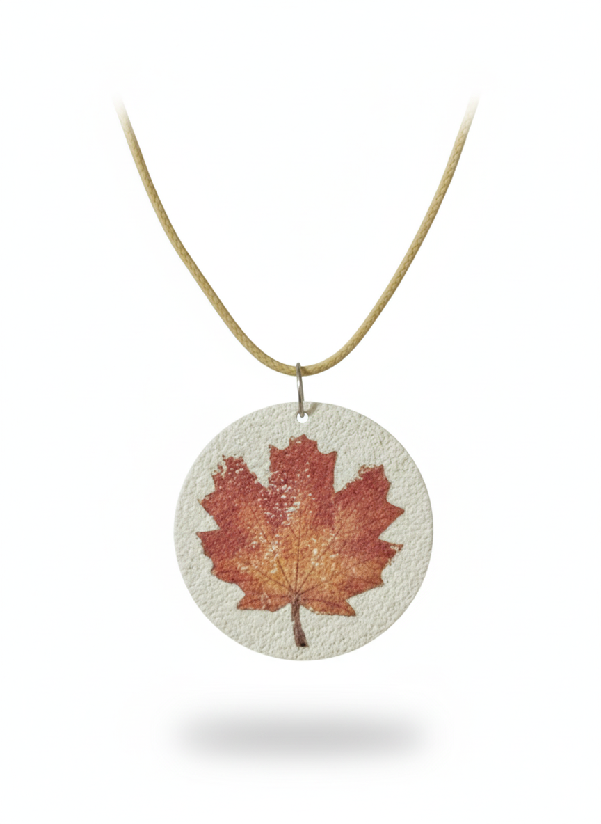 Colgante circular hoja