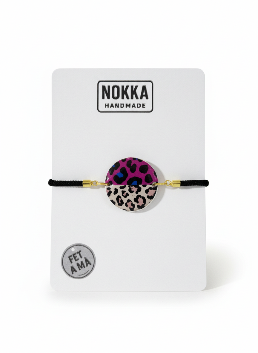 Pulsera bicolor animal print