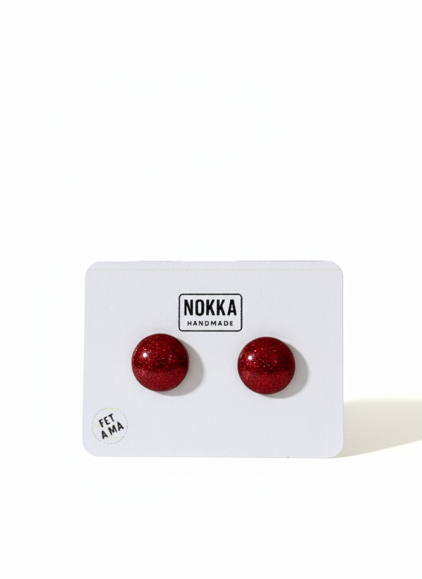 Pendientes botón resina