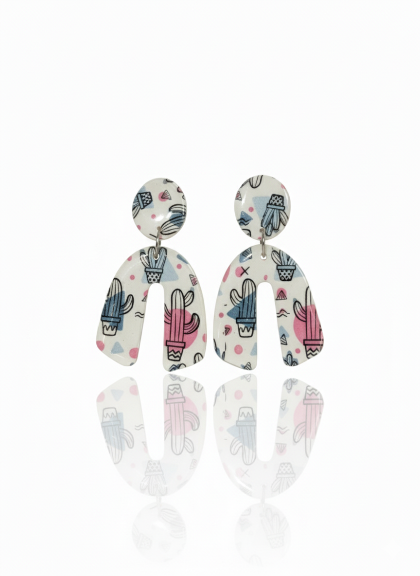 Pendientes estampados herradura