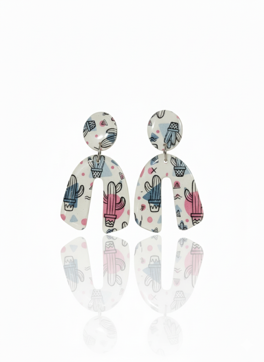 Pendientes estampados herradura