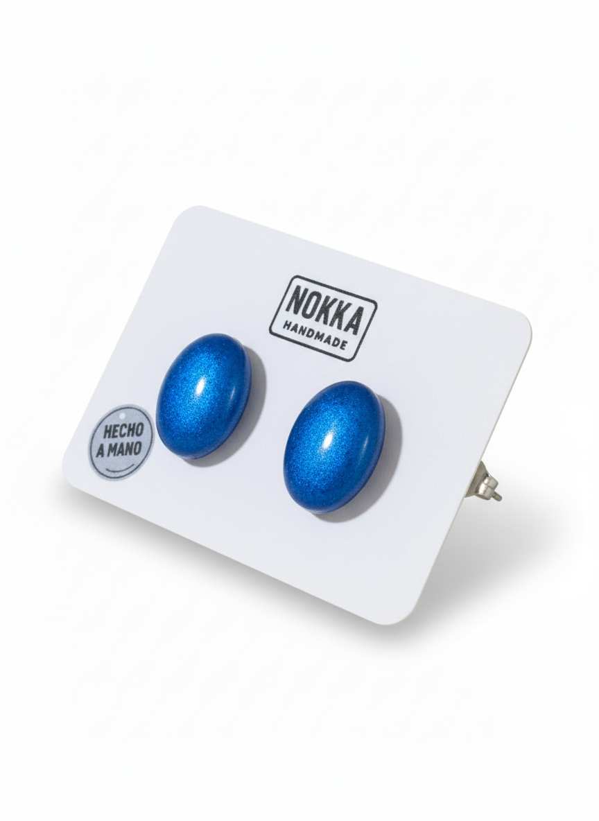 Pendientes botón resina