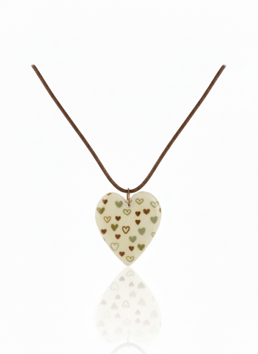 Colgante corazón estampado
