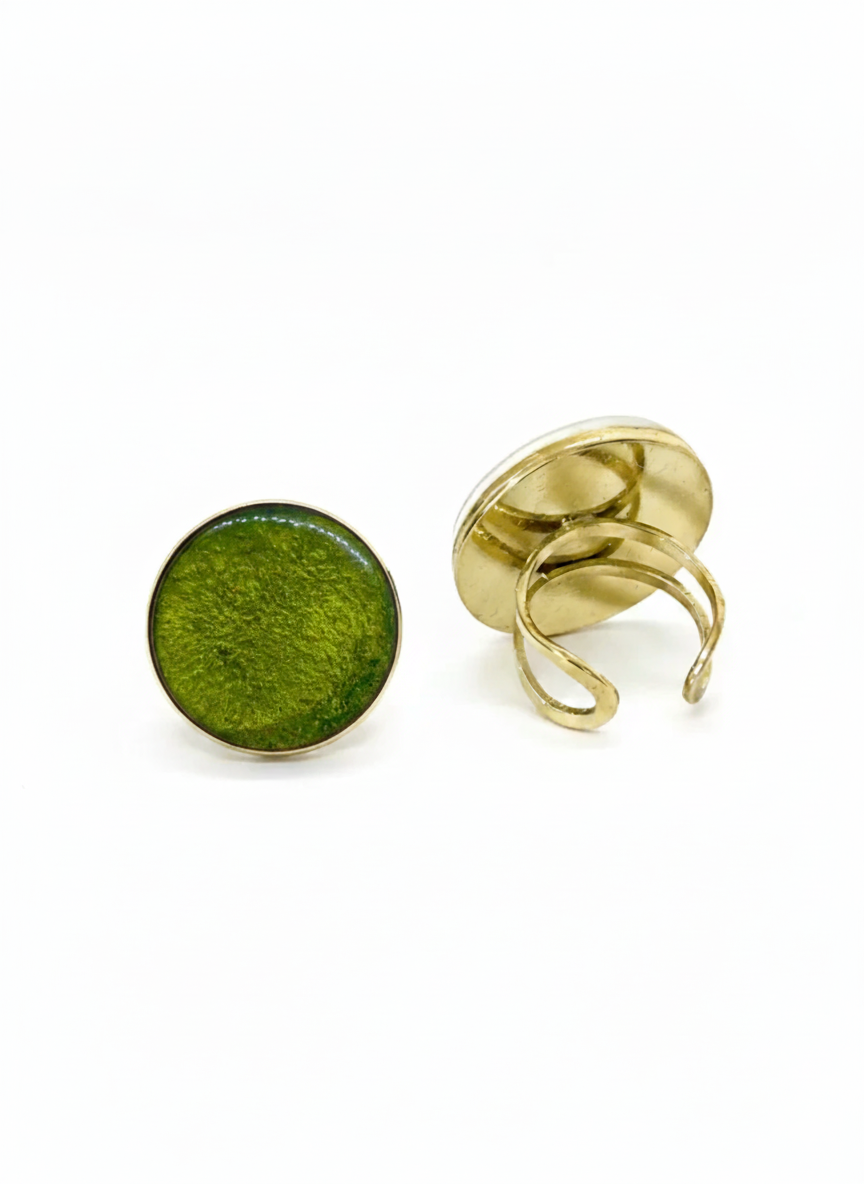 Anillo ajustable acero inoxidable y resina