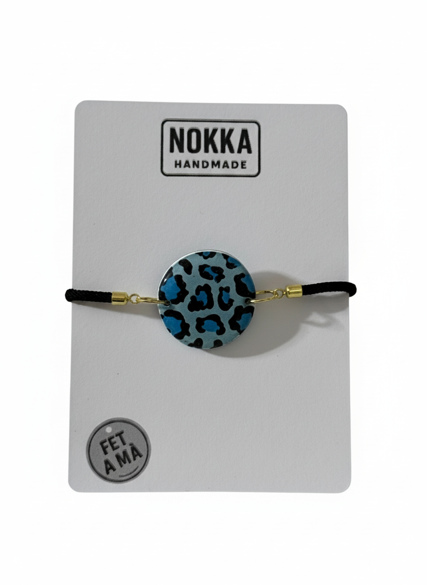 Pulsera animal print azul
