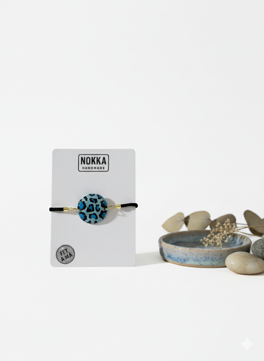 Pulsera animal print azul