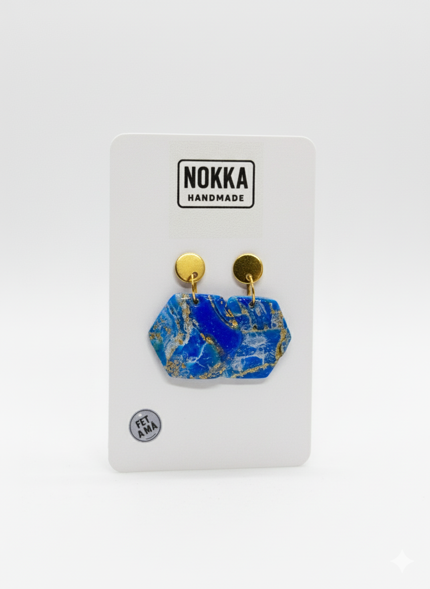 Pendientes hexagonales colección CELESTE