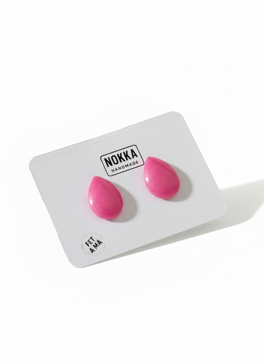 Pendientes botón resina