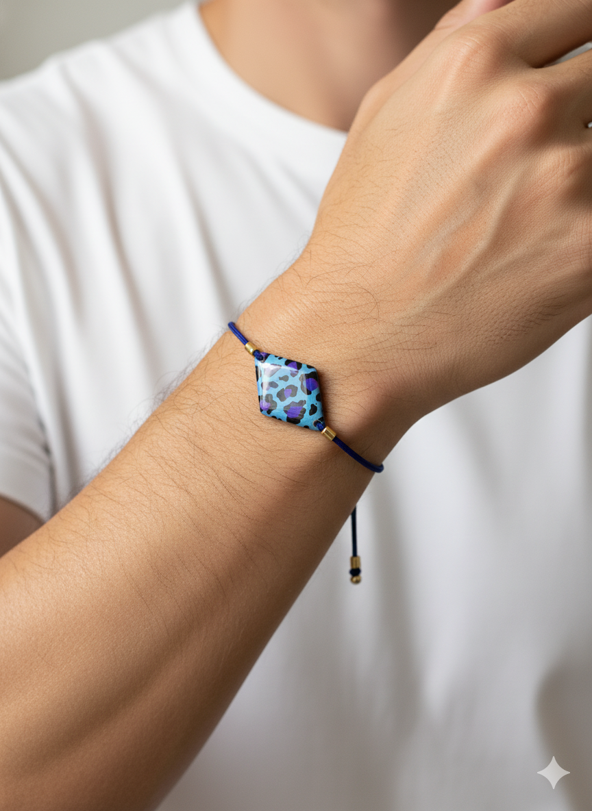 Pulsera rombo animal print