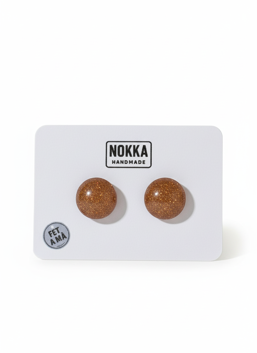 Pendientes botón resina