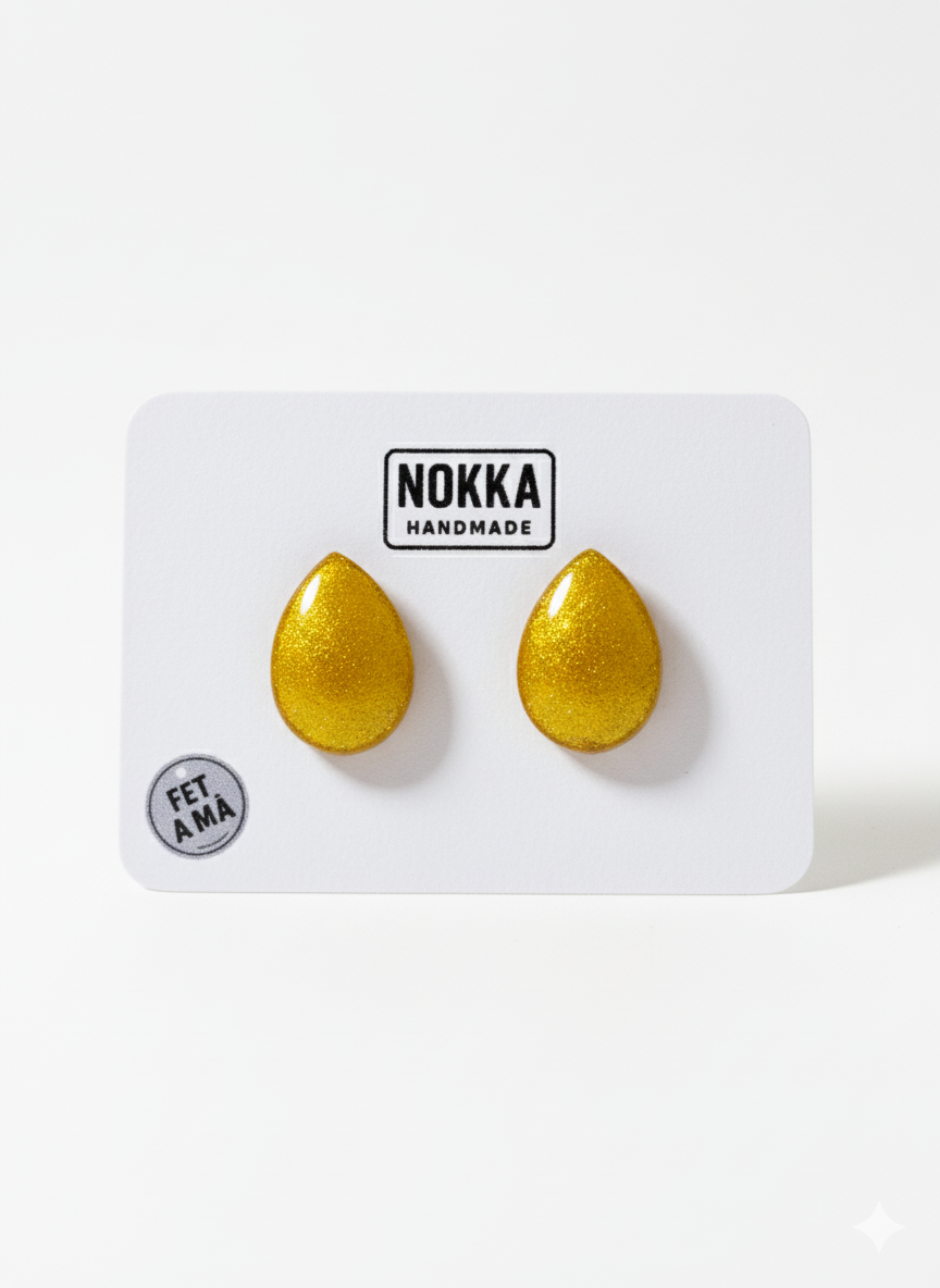 Pendientes botón resina