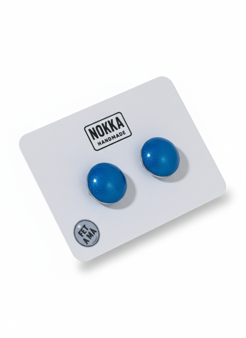 Pendientes botón resina